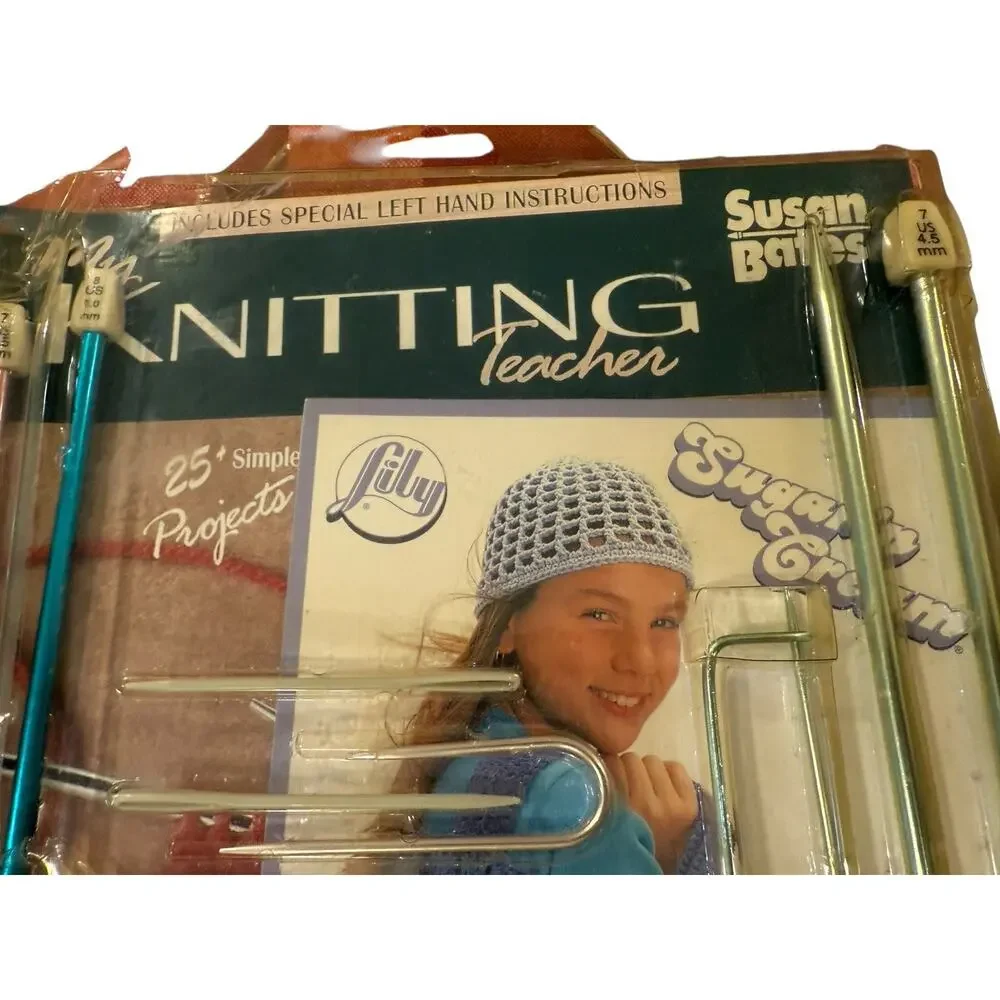Vintage Susan Bates My Knitting Teacher Kit Open *Missing Pieces*